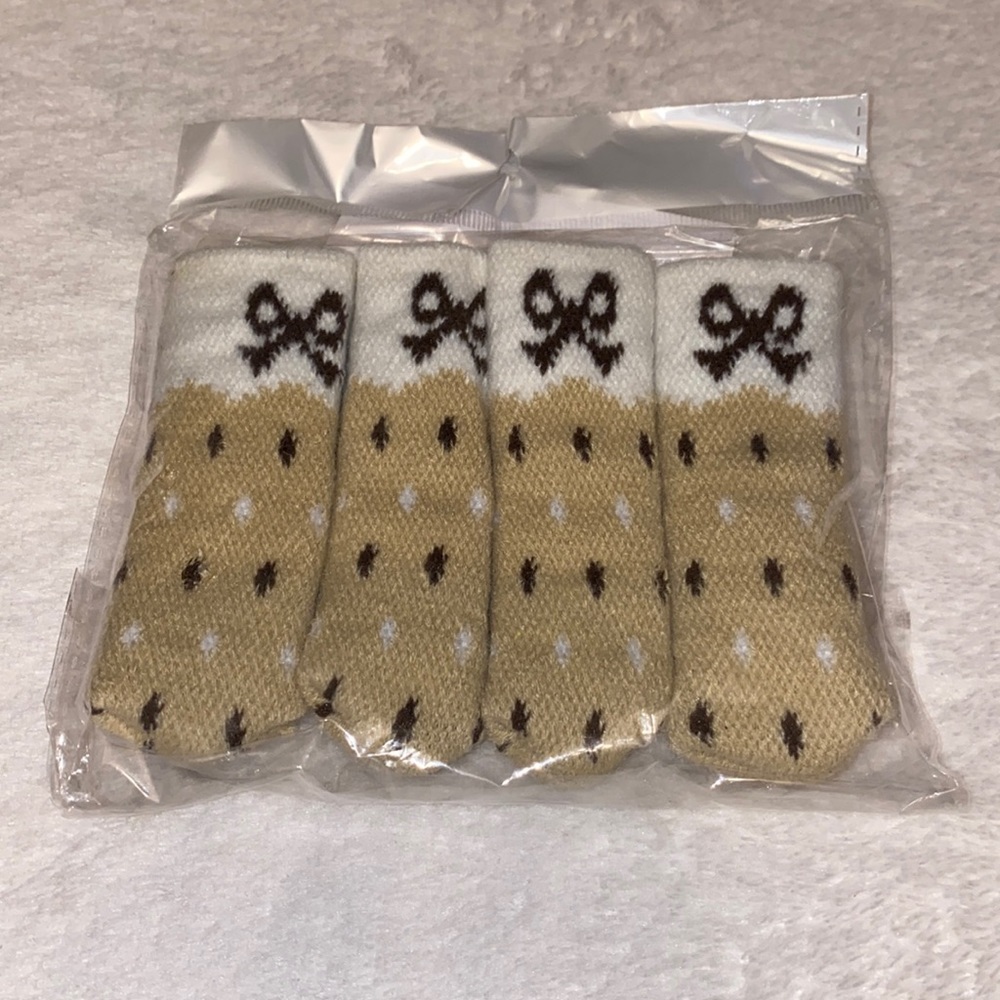Bundle of 8 anti slip chair foot pads/covers
